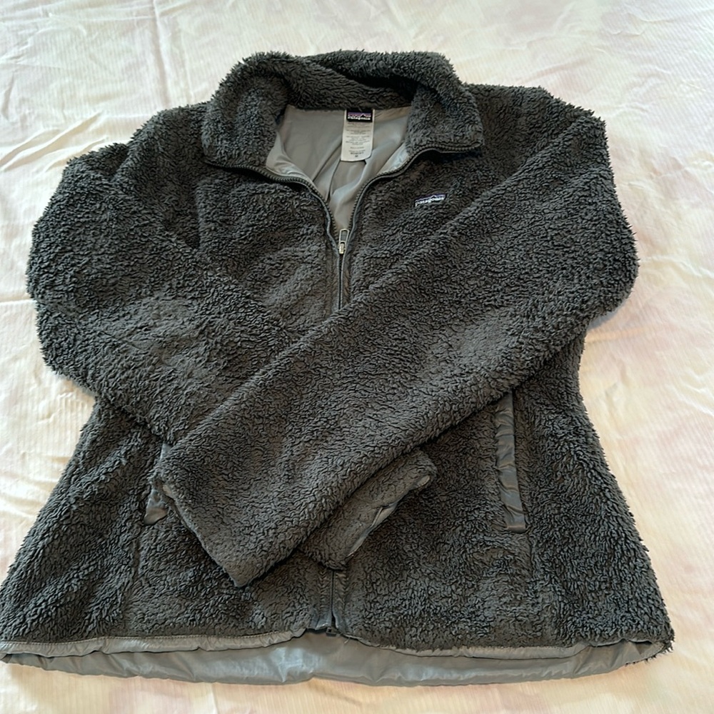 Patagonia Los Lobos Fleece Full Zip Jacket Grey Medium